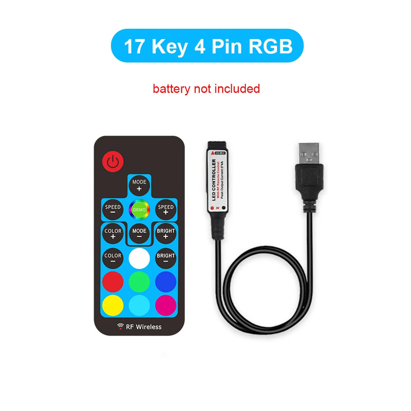 USB RGB LED Strip Controller with Remote