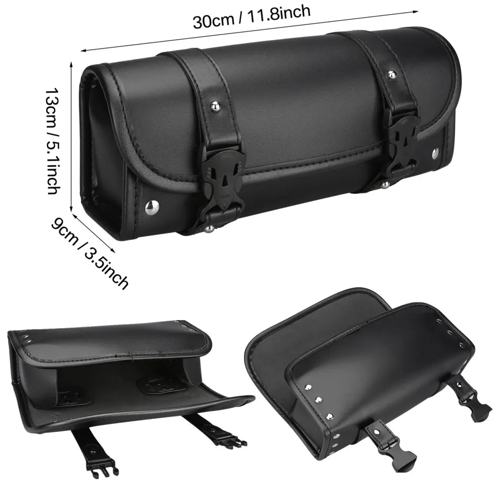 Motorcycle PU Leather Utility Saddlebag