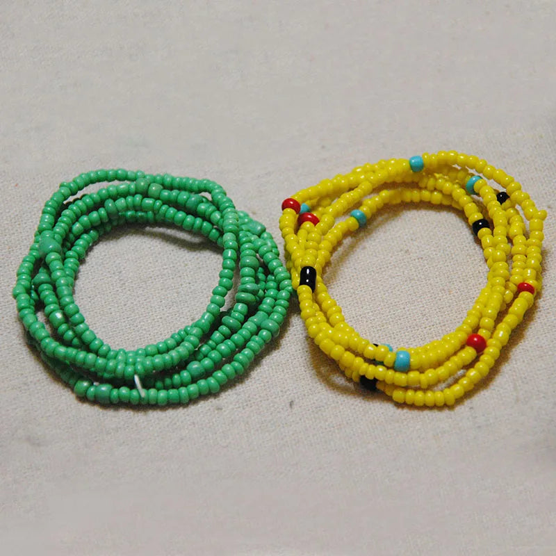 Colorful Elastic Belly Bead Chain Set for Women