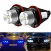 LED angel eyes marker light bulbs for select BMW models shown in a close-up view.
