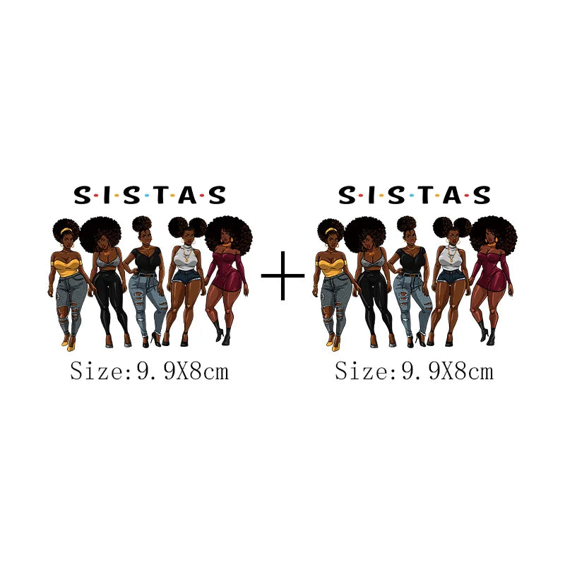 Afro Girl Iron-On Patch for T-Shirts, Hoodies, and Bags