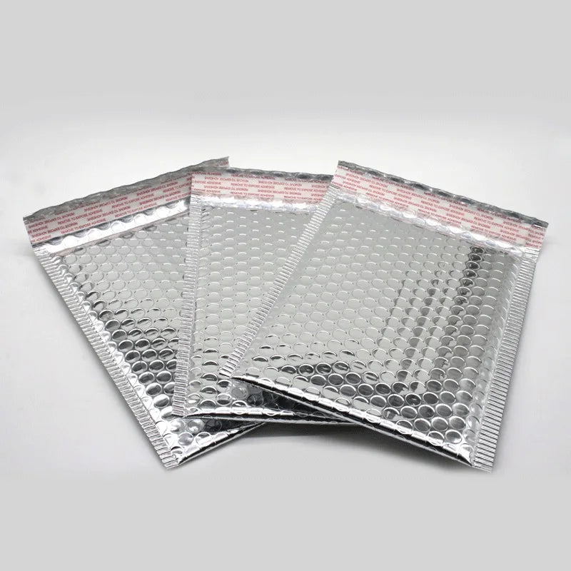 Silver Aluminum Foil Bubble Mailer Envelopes