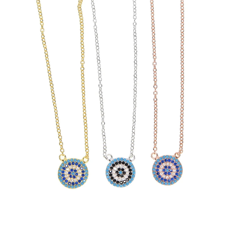 925 Sterling Silver Evil Eye & Hamsa Pendant Necklace