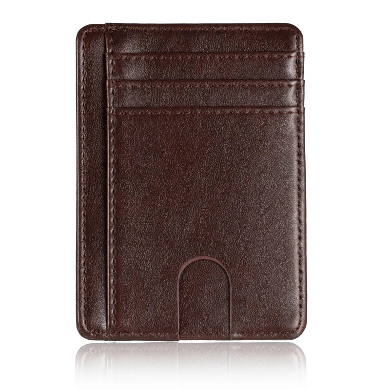 Slim RFID-Blocking Zipper Wallet