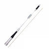 Dual band VHF/UHF mobile antenna with a black handle and coiled wire