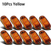 Ten amber universal LED side marker and clearance lights for vehicles