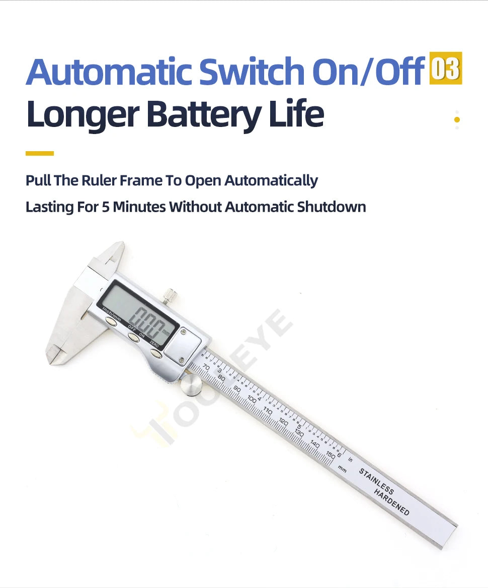 Stainless Steel Digital Caliper with LCD Display