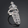 Crystal Crown Bowknot Nail Ring