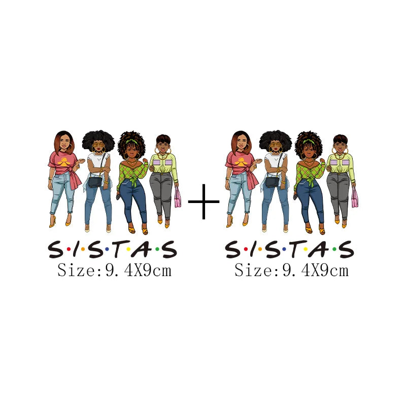 Afro Girl Iron-On Patch for T-Shirts, Hoodies, and Bags