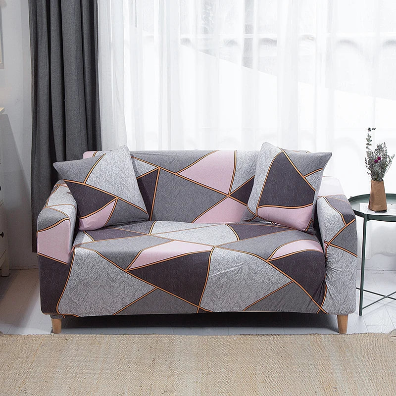 Stretch Floral Sofa Cover with Anti-Slip Grip