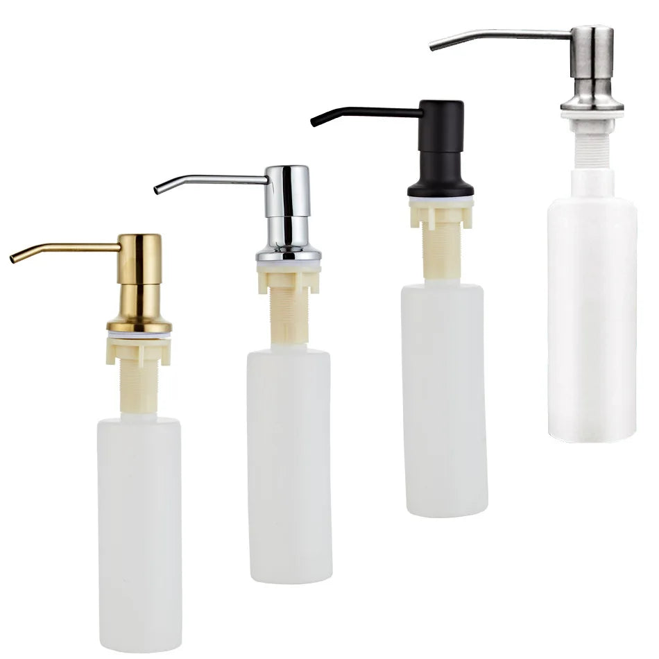 Built-In Kitchen Sink Soap Dispenser with Stainless Steel Pump