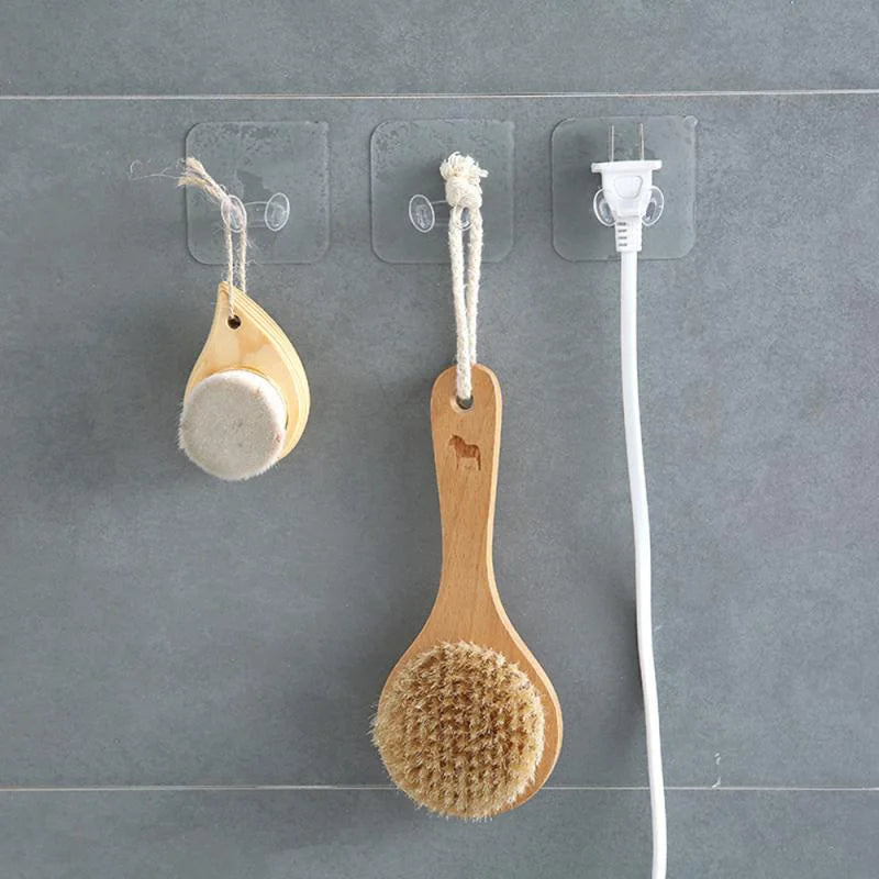 Transparent Self-Adhesive Wall Hooks for Pictures and More
