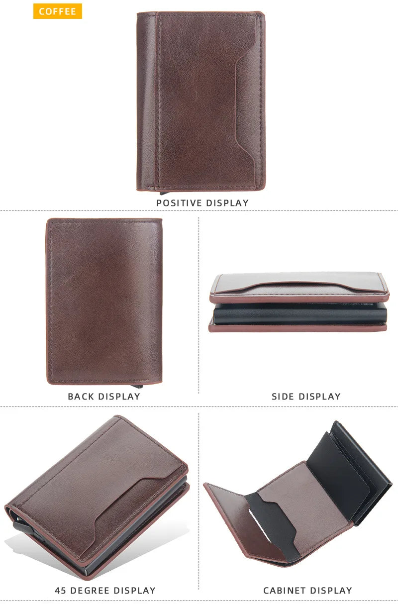 Carbon Fiber Mini RFID Blocking Wallet for Men