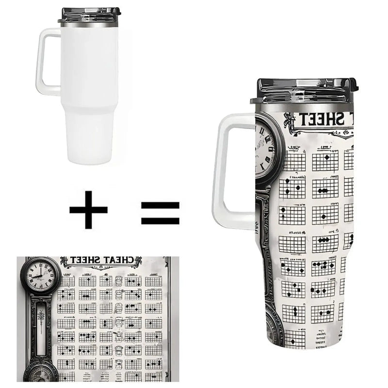 Vaso Térmico de Gran Capacidad con Asa y Tapa para Pajita