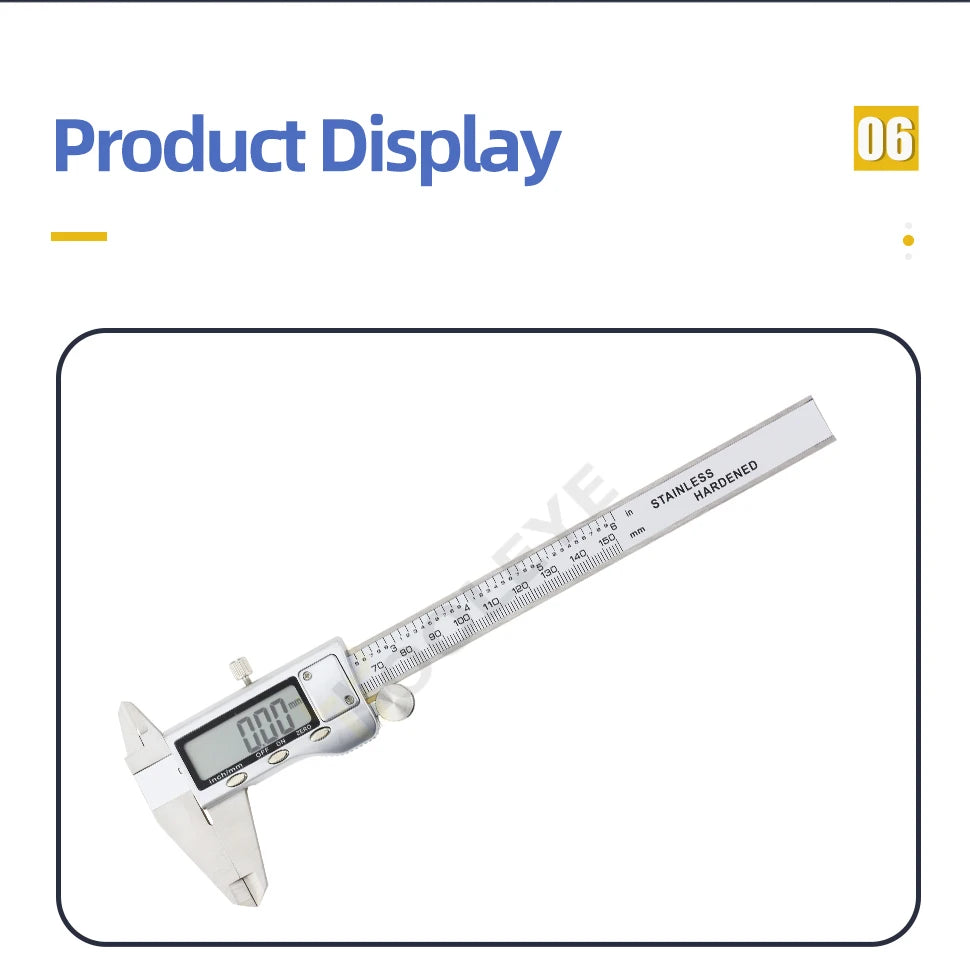 Stainless Steel Digital Caliper with LCD Display