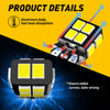 A close-up view of a product package showing multiple yellow LED bulbs designed for car interior lights.