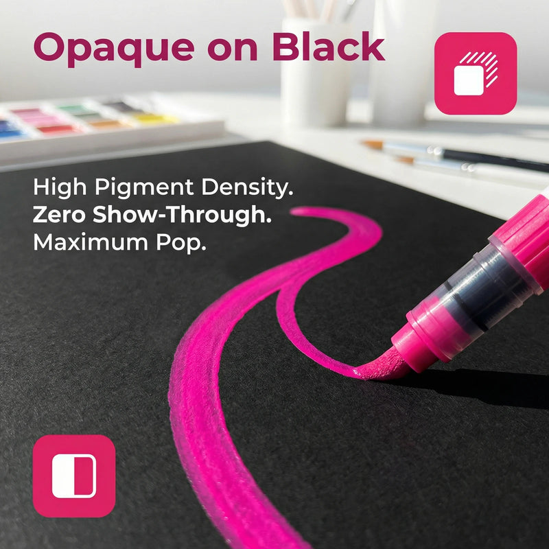 Acrylic Paint Markers with Brush Tip