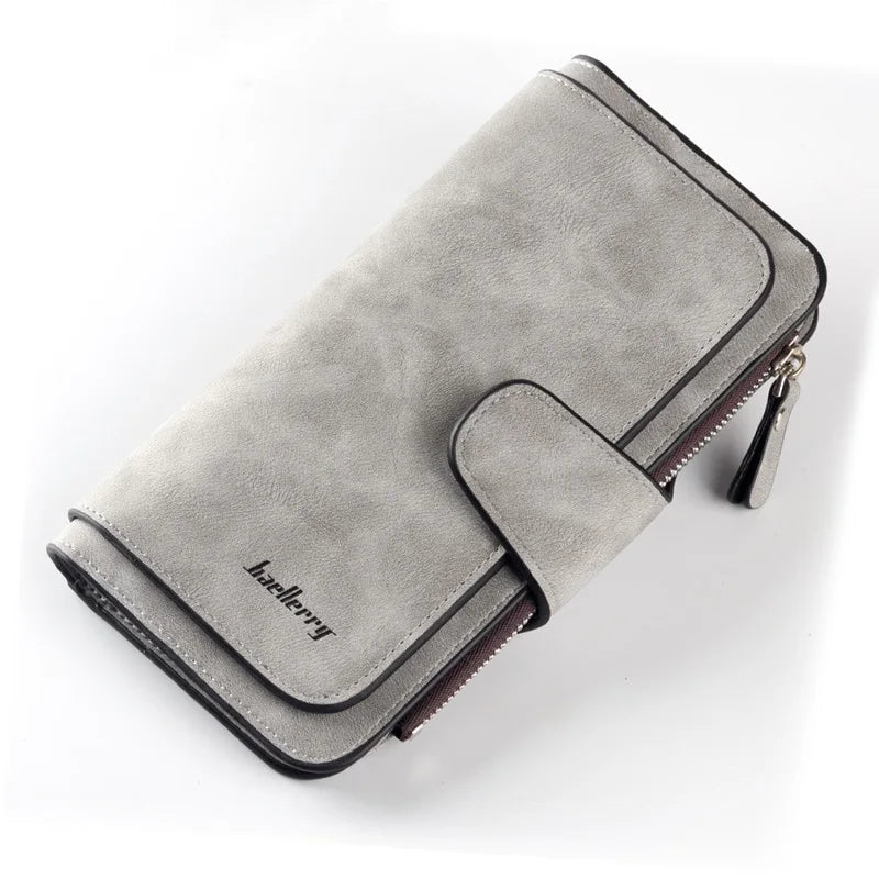 Classic Long PU Leather Wallet with Multiple Pockets