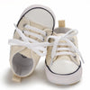 Classic Canvas First Walker Shoes for Babies with Star Print