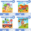 Wooden Vehicle & Animal Puzzle Set for Toddlers