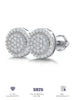 Round Brilliant Moissanite Stud Earrings in Sterling Silver