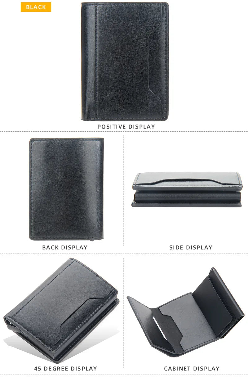Carbon Fiber Mini RFID Blocking Wallet for Men