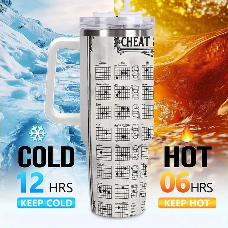 Vaso Térmico de Gran Capacidad con Asa y Tapa para Pajita