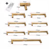Golden Brass Square Cabinet Handles for Dressers and Drawers