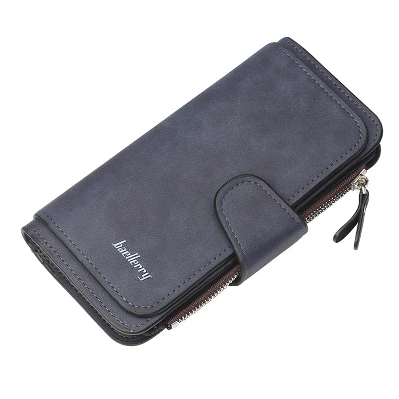 Classic Long PU Leather Wallet with Multiple Pockets