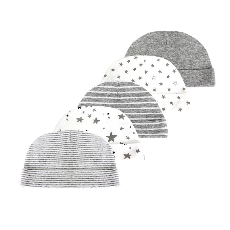 Soft Cotton Baby Hats for Newborns & Infants (0-6 Months)
