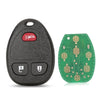 A black car key fob and a green circuit board with key blanks for replacement.