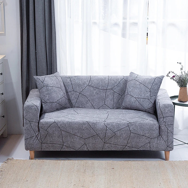 Stretch Floral Sofa Cover with Anti-Slip Grip