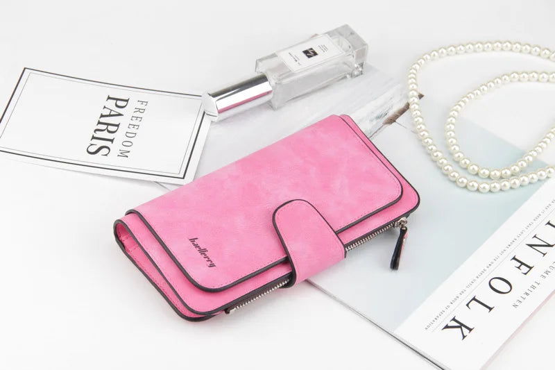 Classic Long PU Leather Wallet with Multiple Pockets