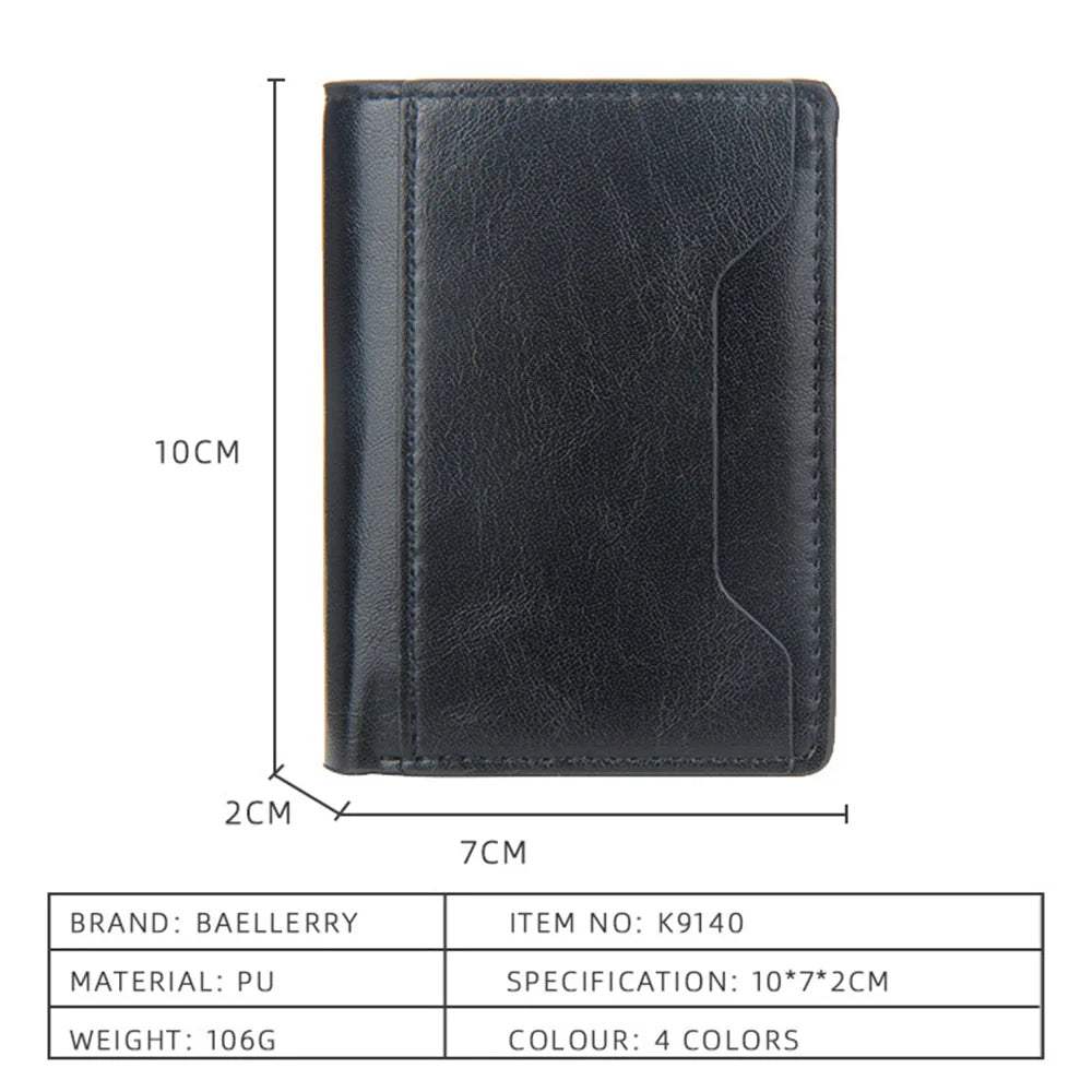 Carbon Fiber Mini RFID Blocking Wallet for Men