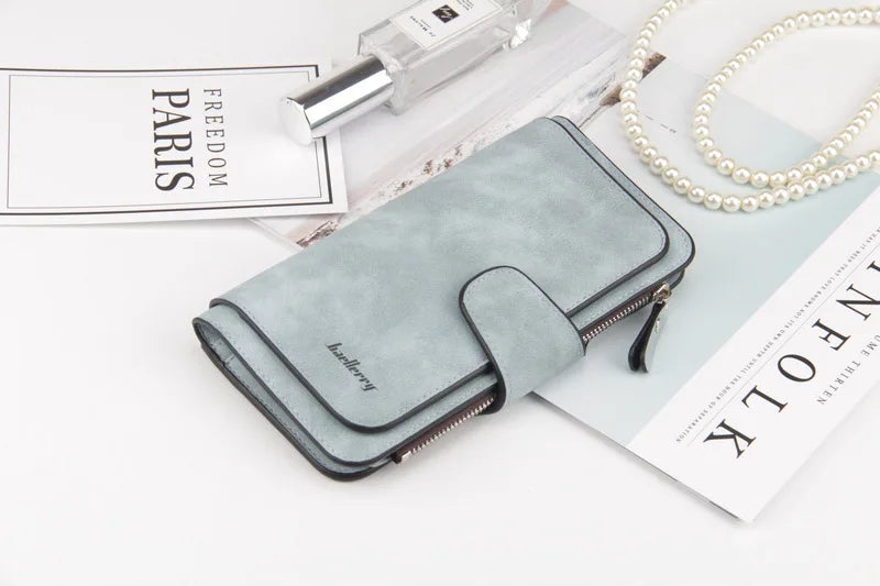Classic Long PU Leather Wallet with Multiple Pockets
