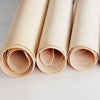 Three rolls of vegetable-tanned full grain leather for crafting displayed side by side.