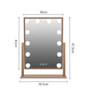 LED Vanity Mirror with Touch Screen and Foldable Stand