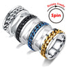 Rotating Anxiety Fidget Spinner Ring