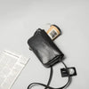 Vintage Leather Crossbody Bag for Men – Compact Messenger Shoulder Bag