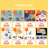 A collection of various colored acrylic alphabet beads and related jewelry making supplies for sale