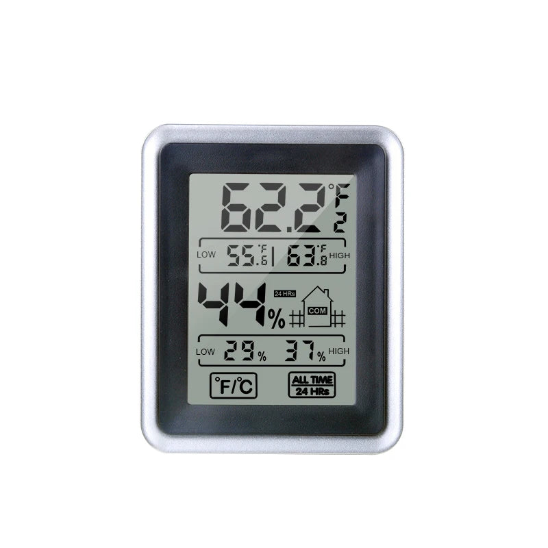 Compact Digital Thermometer and Hygrometer with Magnetic Mount