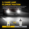 Comparison showing an Auxito LED and a Halogen light bulb beam pattern.