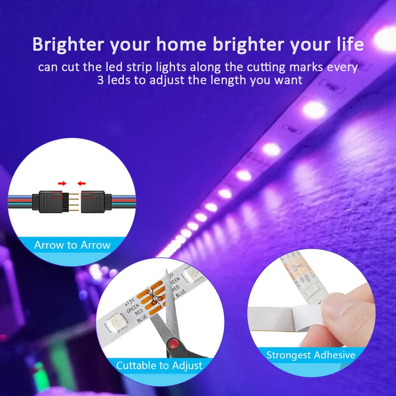USB-Powered RGB LED Strip Lights
