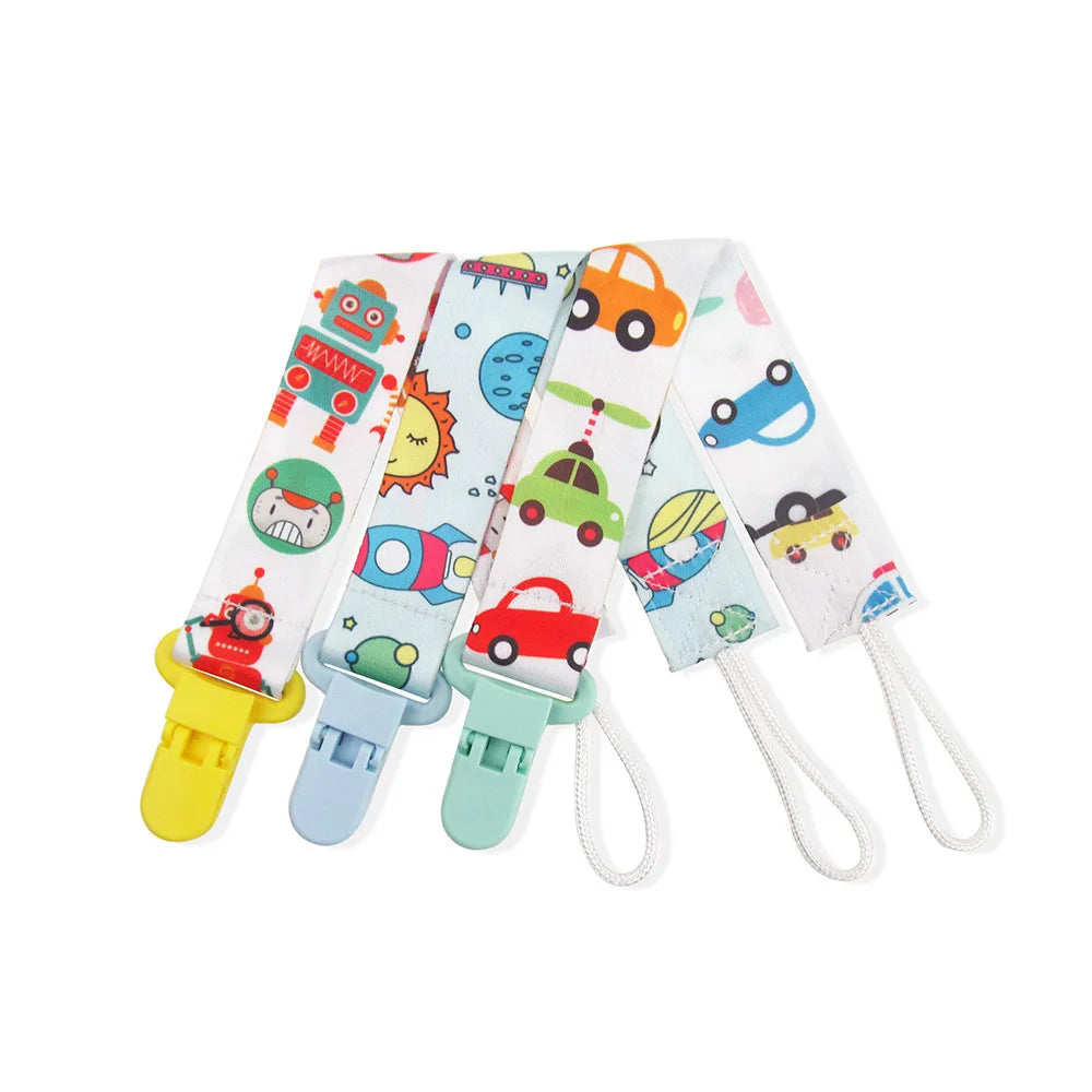 3-Pack Cartoon Pacifier Clips for Babies