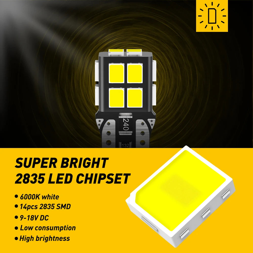 A close-up view of a super bright 2835 LED chipset module with yellow light emitting from the chips.