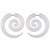 Pendientes de espiral acrílicos tipo túnel falso