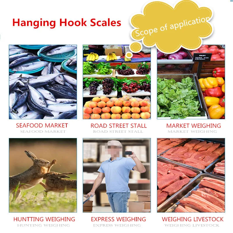 Heavy-Duty Digital Hanging Scale with Big LCD Display