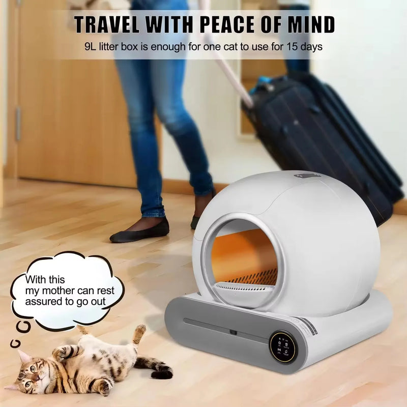 Smart Self-Cleaning Cat Litter Box with App Control
