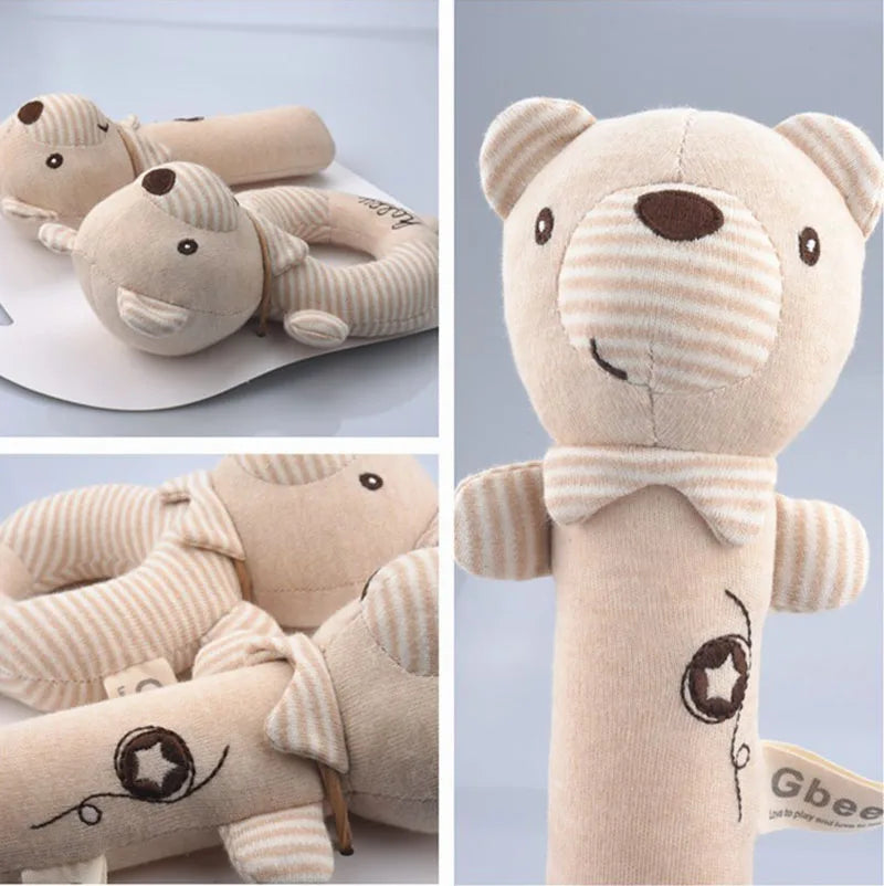Adorable Plush Wrist Rattles for Baby Sensory Development