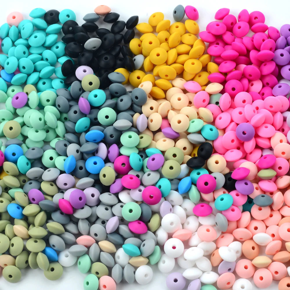 12mm Food-Grade Silicone Beads for DIY Jewelry and Crafts